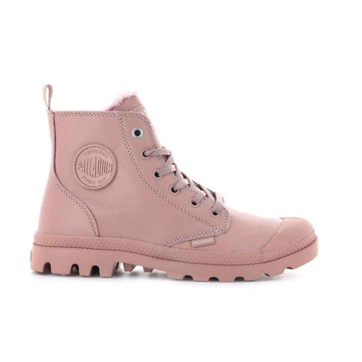 Bottes Palladium Pampa Hi Zip Leather S Femme Rose | FR FMD217Q